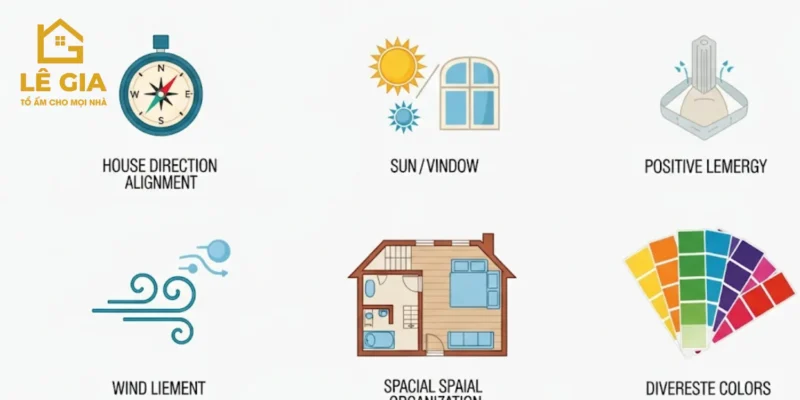 yếu tố phong thủy trong nhà ở 