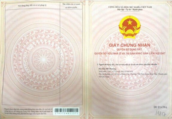 pháp lý sổ hồng riêng nhà phố đức hòa