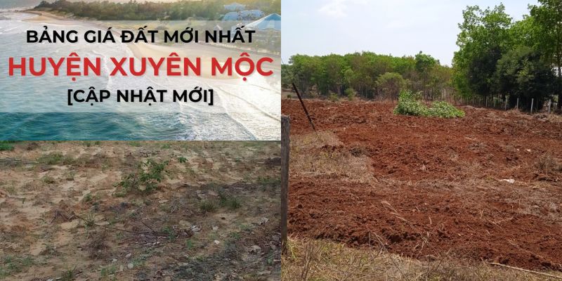 bảng giá đất xuyên mộc