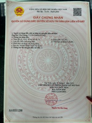 SHR căn mặt tiền Hoa Vàng