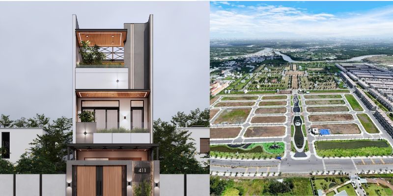 đầu tư nhà phố Mỹ Hạnh Bắc hay đất nền